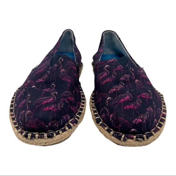Bonobos x Toms Limited Edition Pink Flamingos Slip On Canvas Espadrilles - Picture 2 of 13